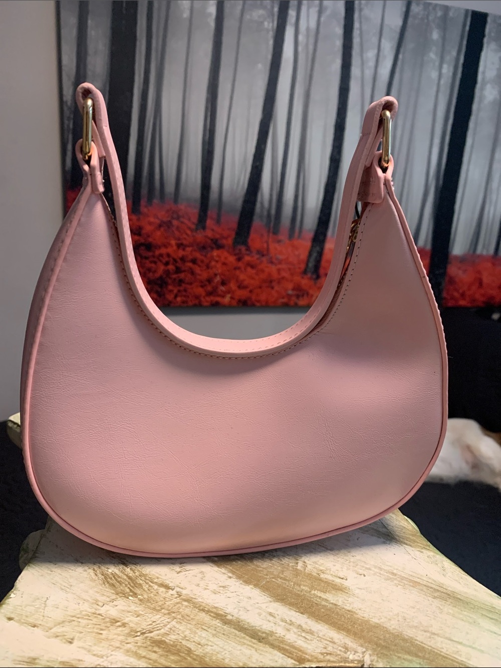 Call It Spring Pink Crescent Shoulder Bag